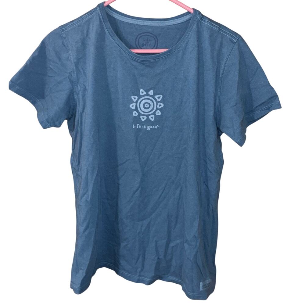 Life is Good women’s blue sun short sleeve t-shirt (medium)